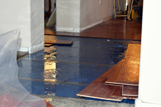Professional Water Damage Restoration technician working in Covington, IN